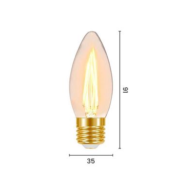 Lâmpada Led Taschibra Filamento Vintage Vela B35 3w E27 Bivolt Bivolt 11080685