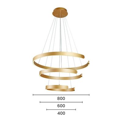 Lustre Pendente Sindora Dcd03042 Dourado Led Bivolt