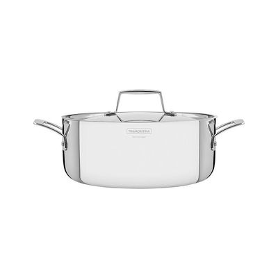 Caçarola Rasa Corpo Triplo Tramontina Grano 62143240 Inox