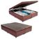 Cama Box Baú King Bipartido Sintético Sereneprime Marrom 192x203x44
