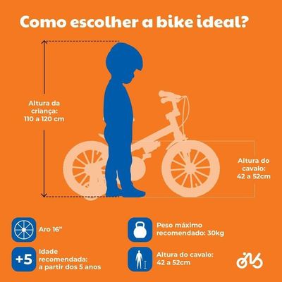 Bicicleta Infantil Aro 16 Menina Com Rodinha Nathor
