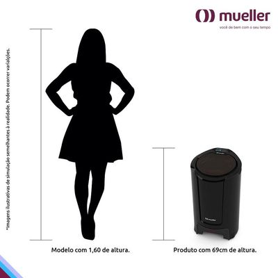 Centrífuga de Roupas Mueller Fit 12,6Kg Preta 220V