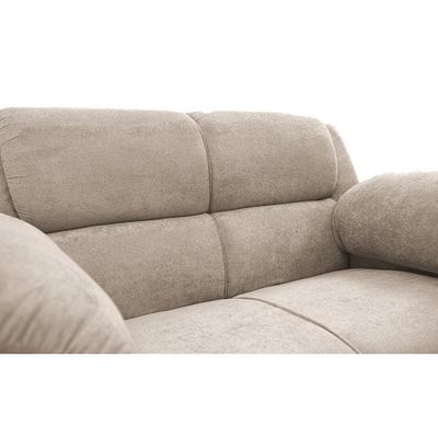 Sofá 2 Lugares Cama inBox Paris com 152cm de Largura e Revestido em Bouclé Bege Claro