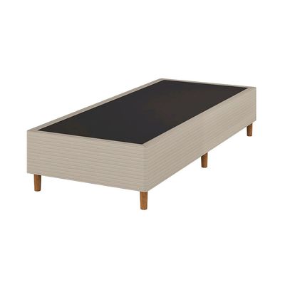 Base Box King Size Umaflex Milão Bipartida com Revestimento em Malha 26x96x203cm Bege Bege