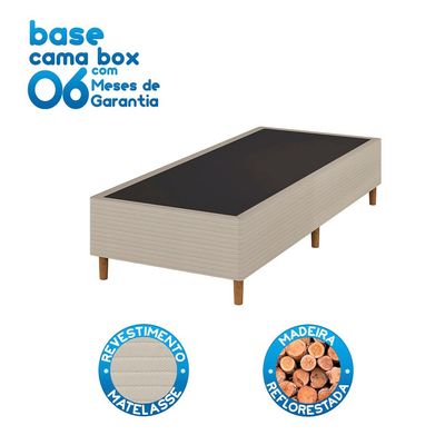 Base Box Queen Size Umaflex Milão Bipartida com Revestimento em Malha 26x78x198cm Bege Bege