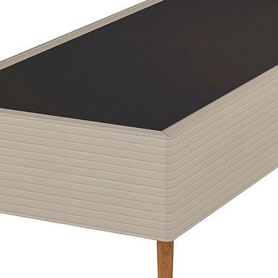 Base Box Queen Size Umaflex Milão Bipartida com Revestimento em Malha 26x78x198cm Bege Bege