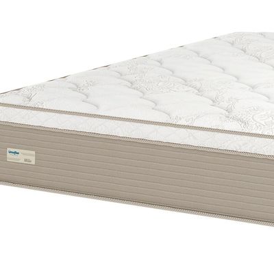 Colchão Casal Umaflex Milão com Euro Pillow e Molas Ensacadas 30x138x188 Bege/Branco Branco com Bege