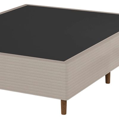 Base Box de Casal Umaflex Milão com Revestimento em Malha 26x138x188cm Bege Bege