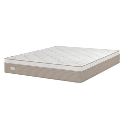 Colchão King Size Umaflex Milão com Euro Pillow e Molas Ensacadas 30x193x203 Bege/Branco Bege com Branco