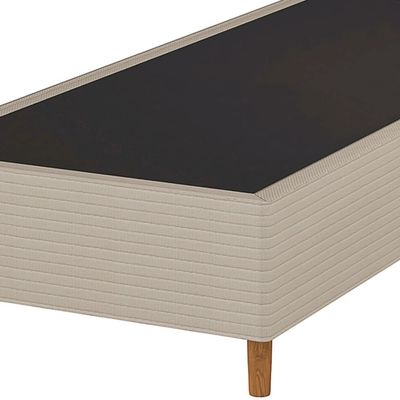Base Box King Size Umaflex Milão Bipartida com Revestimento em Malha 26x96x203cm Bege Bege