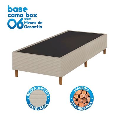 Base Box King Size Umaflex Milão Bipartida com Revestimento em Malha 26x96x203cm Bege Bege