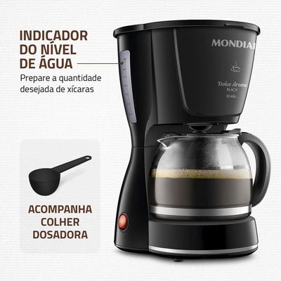Cafeteira Elétrica Mondial Dolce Arome C-30 18 Xícaras Preto / 110V