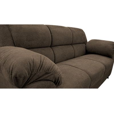 Sofá 3 Lugares Cama inBox Paris com 202cm de Largura e Revestido em Bouclé Marrom