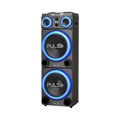 Caixa de Som Torre Pulse Double 15 SP515 com Bluetooth, USB e Iluminação LED - 3.500W RMS Preto / Bivolt