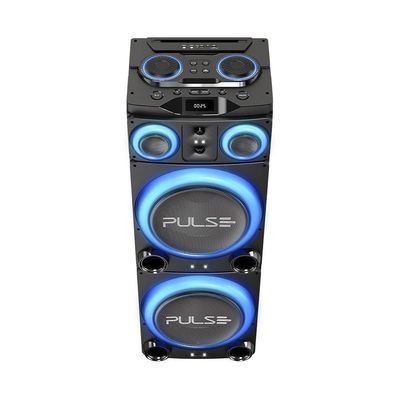 Caixa de Som Torre Pulse Double 15 SP515 com Bluetooth, USB e Iluminação LED - 3.500W RMS Preto / Bivolt