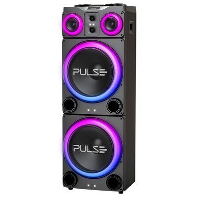 Caixa de Som Torre Pulse Double 15 SP515 com Bluetooth, USB e Iluminação LED - 3.500W RMS Preto / Bivolt