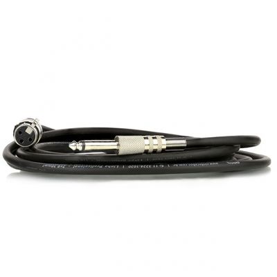 Cabo de Microfone XLR Femea Para P10 Mono - Preto - 1 Metro