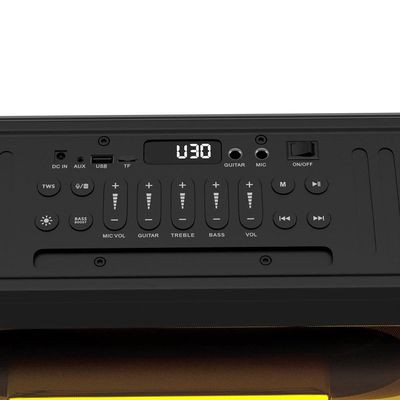 Caixa de Som Amplificada Philco Ex Bass PCX6700 com Bluetooth, Entrada Guitarra e Microfone, Controle Remoto e Flash Light - 650W Preto / Bivolt