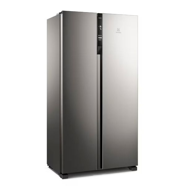 Geladeira Electrolux Frost Free Side By Side 435L IS4S com Tecnologia AutoSense, Painel Digital e Turbo Freezer Inox / 220V