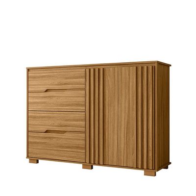 Cômoda 2 Portas MDP 4 Gavetas Moval Texas Freijo