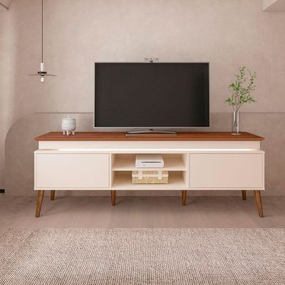Rack Lumina para TV de até 75 Polegadas Artely Pinho com Off White