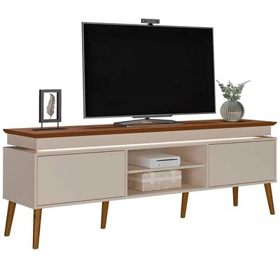 Rack Lumina para TV de até 75 Polegadas Artely Pinho com Off White