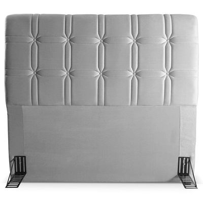 Cabeceira para Cama Queen Size Hellen Zeus com Revestimento Platinum - 160cm de largura Grafite