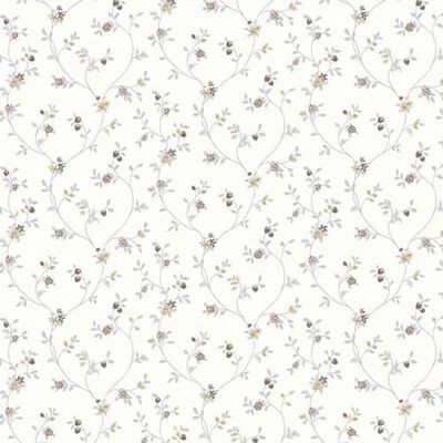Papel De Parede Happy Floral Branco 12331