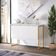 Buffet 3 Portas Elegante Noronha - Branco Dourado Branco Dourado