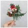 1 Ramo Cogumelo Decoração Natal Artificial Com Detalhes Branco 17cm