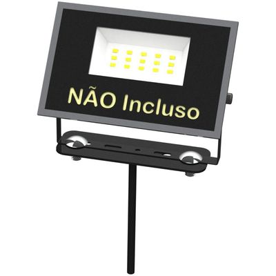 Suporte Estaca Chão Refletor Preto