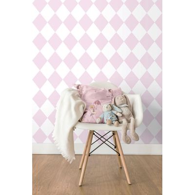 Papel de Parede Treboli Losangos Rosas 5862 - Rolo: 10m x 0,53m