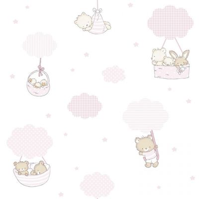 Papel de Parede Treboli Balões Rosa 5802 - Rolo: 10m x 0,53m