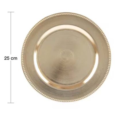 Sousplat de Plástico Wolff Mesa - 25 cm Dourado