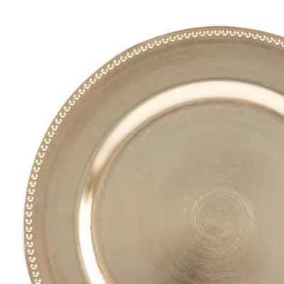 Sousplat de Plástico Wolff Mesa - 25 cm Dourado