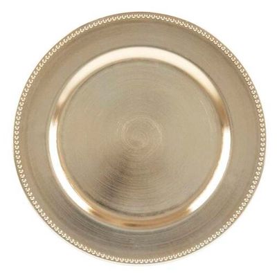 Sousplat de Plástico Wolff Mesa - 25 cm Dourado