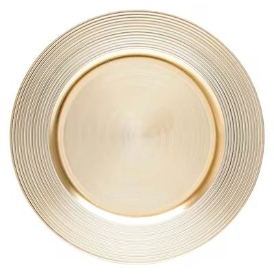 Sousplat de Plástico Wolff Mesa - 33 cm Dourado