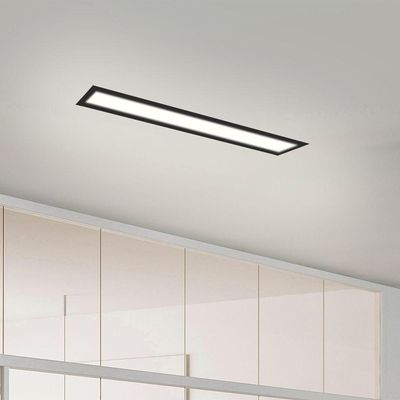 Luminária Embutir Taschibra Vetor Led Linear 35w Bivolt Preto 6500k Frio
