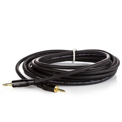 Cabo P2 para P2 Estereo Macho Profissional - 10 Metros