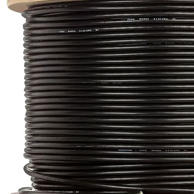 Cabo Manga 6x22 AWG - com Blindagem Preto - 2 Metros