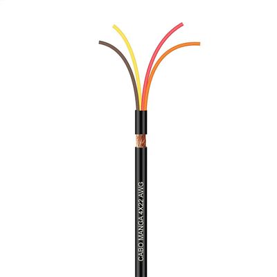 Cabo Manga 4x22 AWG - com Blindagem Preto - 40 Metros