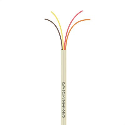 Cabo Manga 4x26 AWG - sem Blindagem Bege - 4 Metros