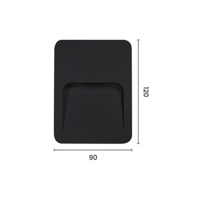 Balizador Astraled Leo De Sobrepor Led 2w Bivolt Preto 3000k Luz Amarela Bl-6703