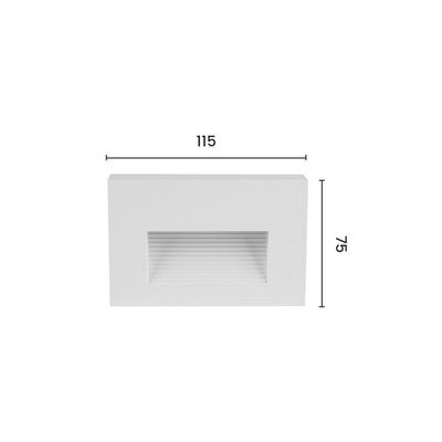 Balizador Astraled Wiley De Sobrepor Led 2w Bivolt Branco 3000k Luz Amarela Bl-6724