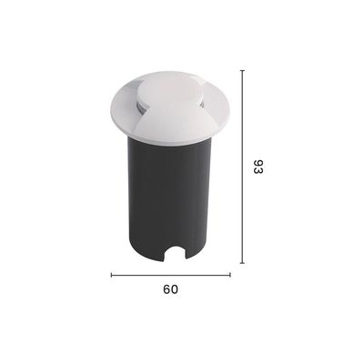 Balizador Astraled Brecher Redondo De Embutir Led 1w Bivolt Branco 3000k Luz Amarela Bl-5024