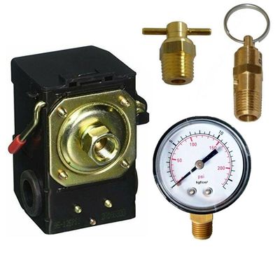 Kit Manômetro Segurança Dreno Pressostato 1 Via Bp