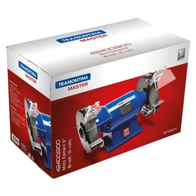 Moto Esmeril Tramontina 6 Polegadas Bivolt 368W Azul / Bivolt