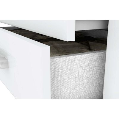Guarda Roupa Casal 4 Portas (2 C- Espelho) E 3 Gavetas Caju Da135 Branco - Henn