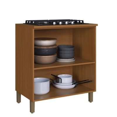 Balcão Indekes Imperial 2 Portas 80cm C/ Tampo Freijo/camurça