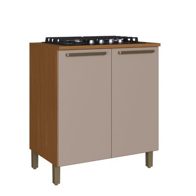 Balcão Indekes Imperial 2 Portas 80cm C/ Tampo Freijo/camurça